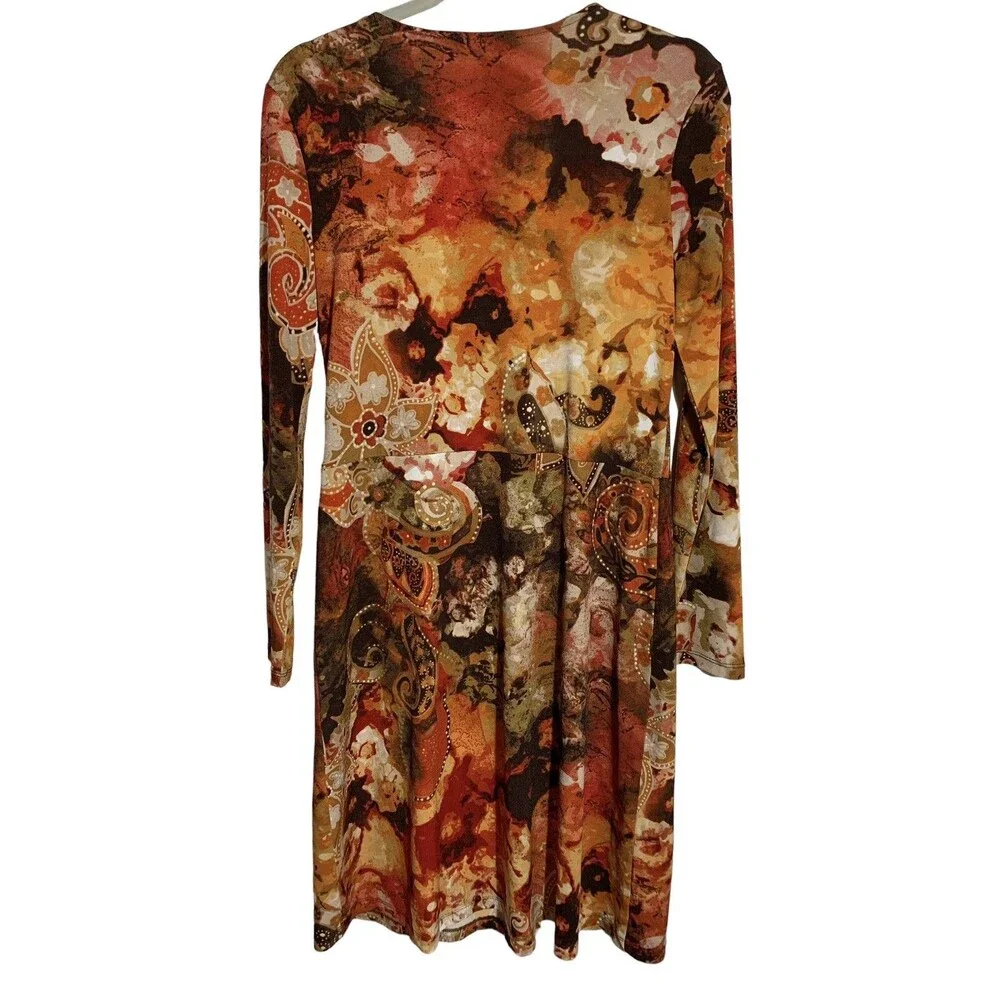 Jones New York Women's Size M Knee Length Faux Wrap Dress
